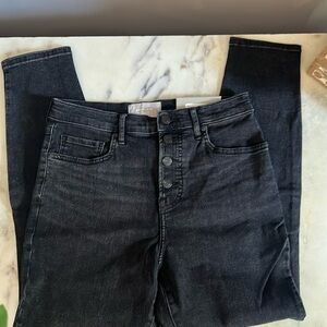 NWT Everlane button front high rise skinny jeans 30 ankle